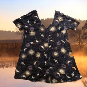 Black Astrology Babydoll Dress w/ Tie Back